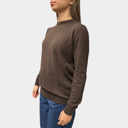 Maglia Girocollo Basic Marrone