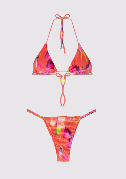 BIKINI TRIANGOLO E SLIP BRASILIANO FISSO GLITCH