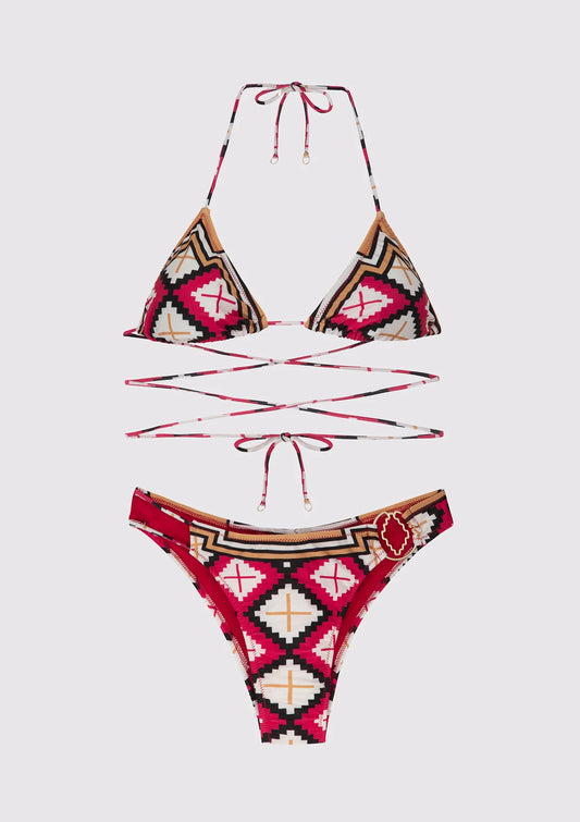 BIKINI TRIANGOLO E SLIP FISSO GUARDA PAMPA