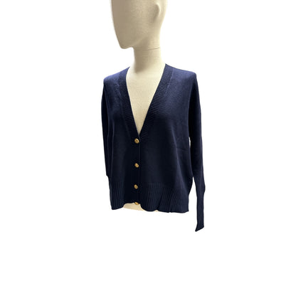 Cardigan con Bottone Oro Tensione In