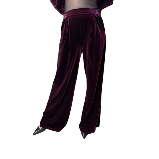 Pantalone In Velluto Bordeaux