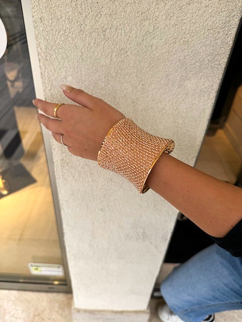 Bracciale Rigido con Strass Abbigliamento Armonia