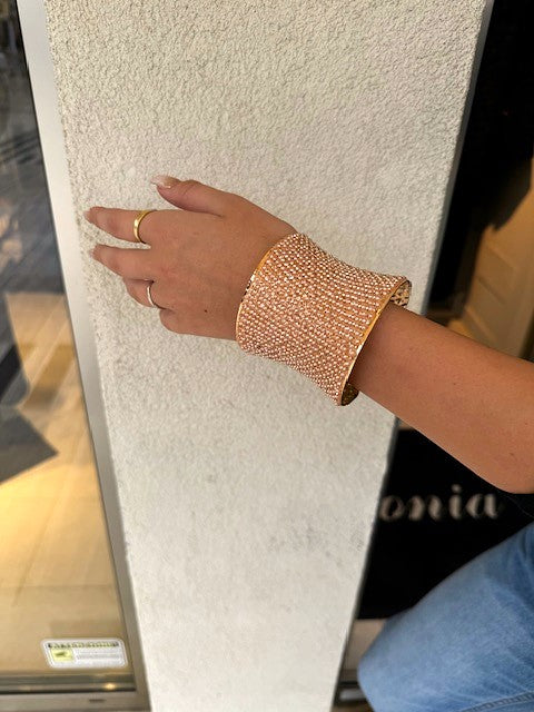 Bracciale Rigido con Strass Abbigliamento Armonia