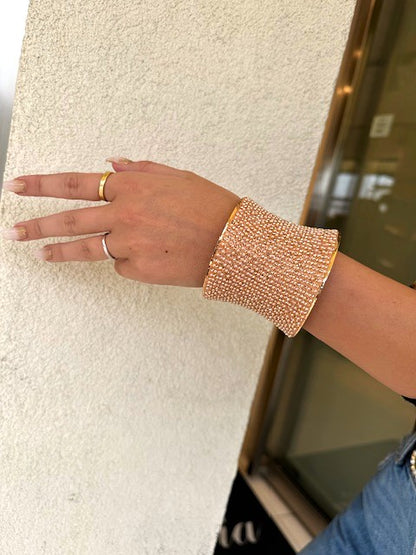 Bracciale Rigido con Strass Abbigliamento Armonia