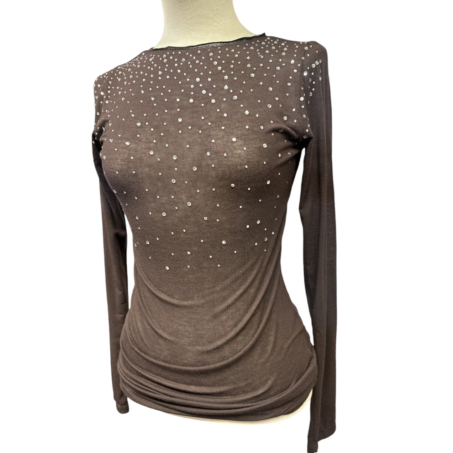 Maglia con Strass Tensione In