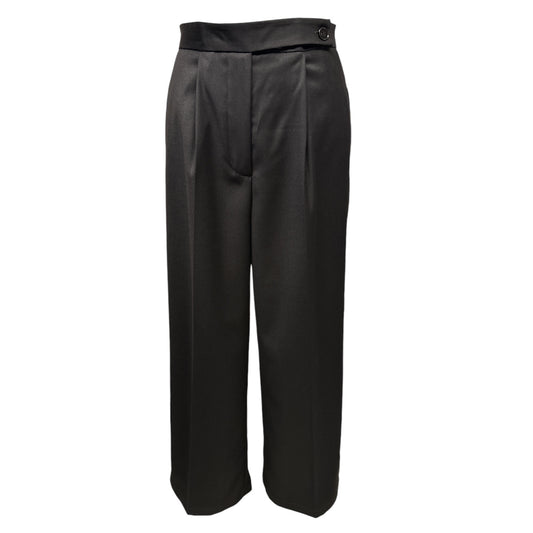 Pantalone Gamba Dritta con Pinces Nero