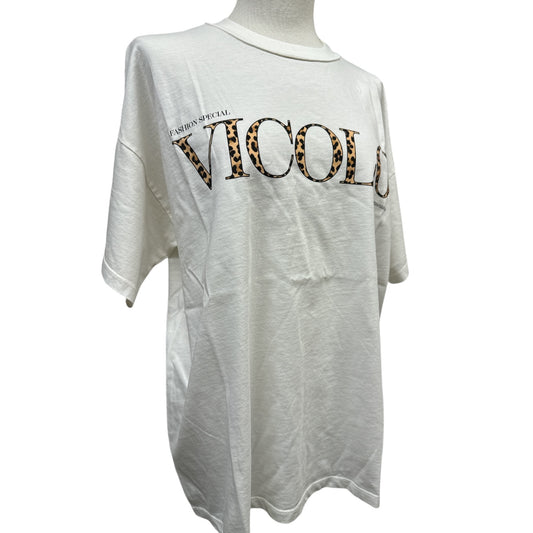 T Shirt con Stampa Maculata Vicolo